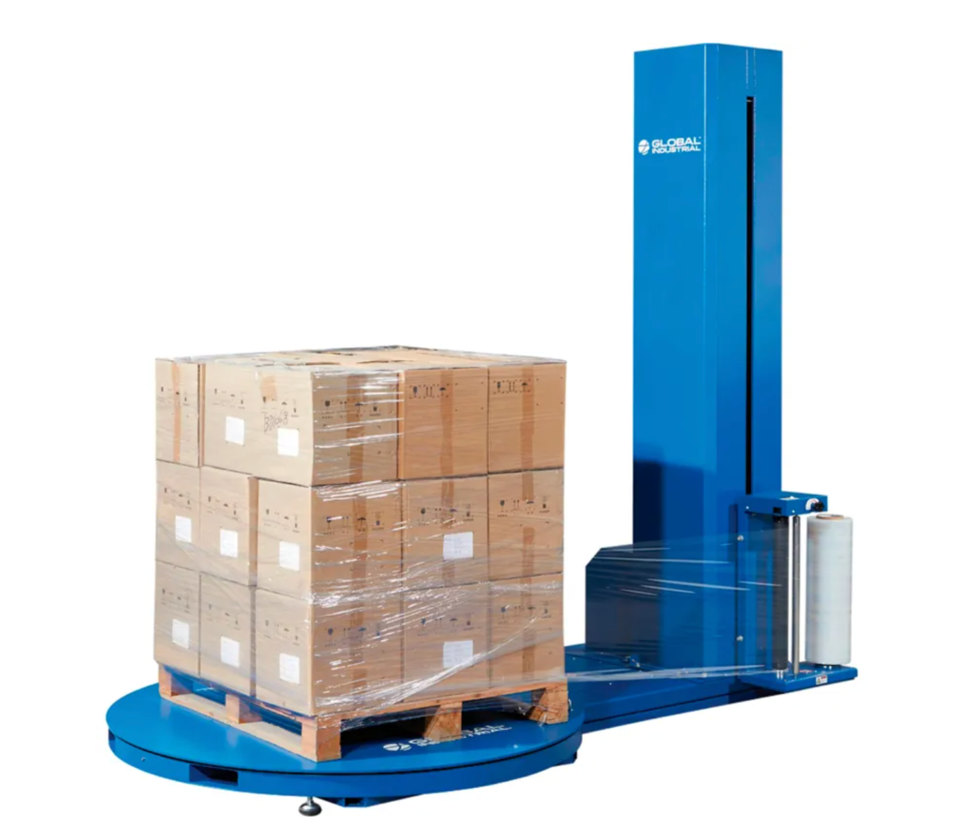 Global Industrial™ Semi-Automatic Stretch Wrap Machine with NTEP Component Scale