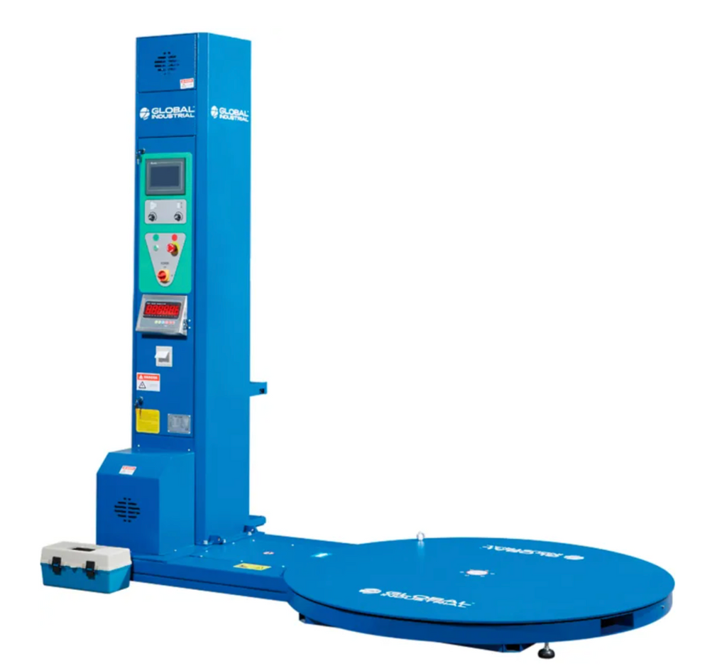 Global Industrial™ Semi-Automatic Stretch Wrap Machine with NTEP Component Scale