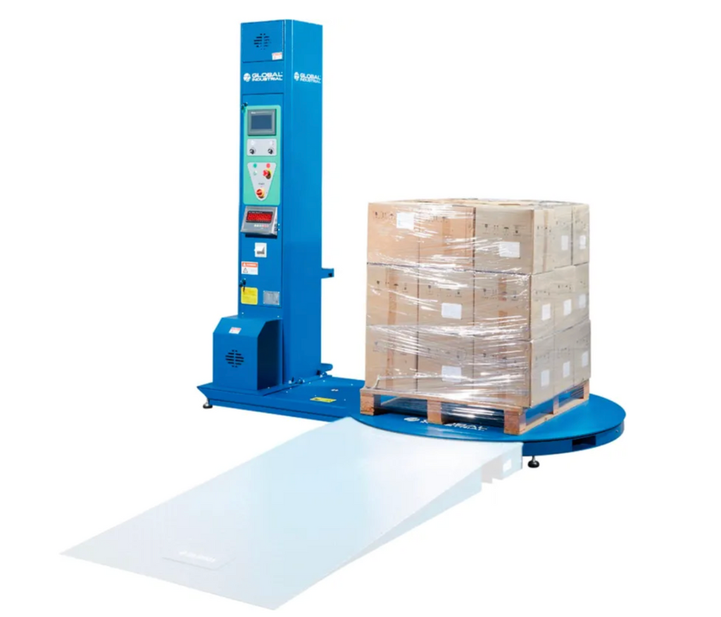 Global Industrial™ Semi-Automatic Stretch Wrap Machine with NTEP Component Scale