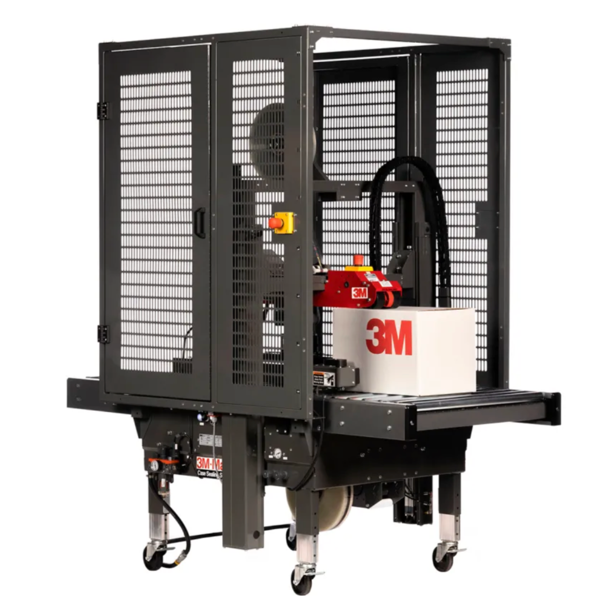 3M-Matic 8000r Random Case Sealer with AccuGlide V Taping Head, Side Belt Drive, 2"W Tape