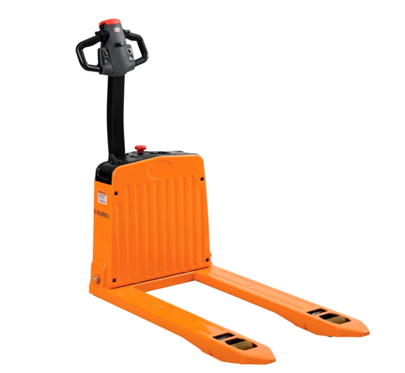 Model #: WQ989069  Global Industrial™ Self-Propelled Electric Pallet Jack, 4000 lb. Cap., 27"W x 45"L Forks