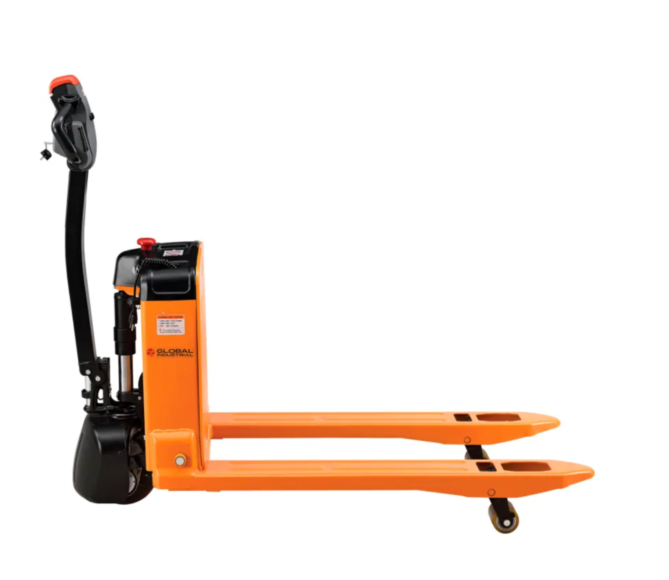 Model #: WQ989069  Global Industrial™ Self-Propelled Electric Pallet Jack, 4000 lb. Cap., 27"W x 45"L Forks