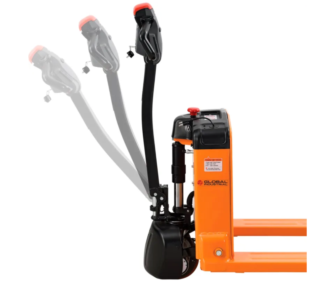 Model #: WQ989069  Global Industrial™ Self-Propelled Electric Pallet Jack, 4000 lb. Cap., 27"W x 45"L Forks